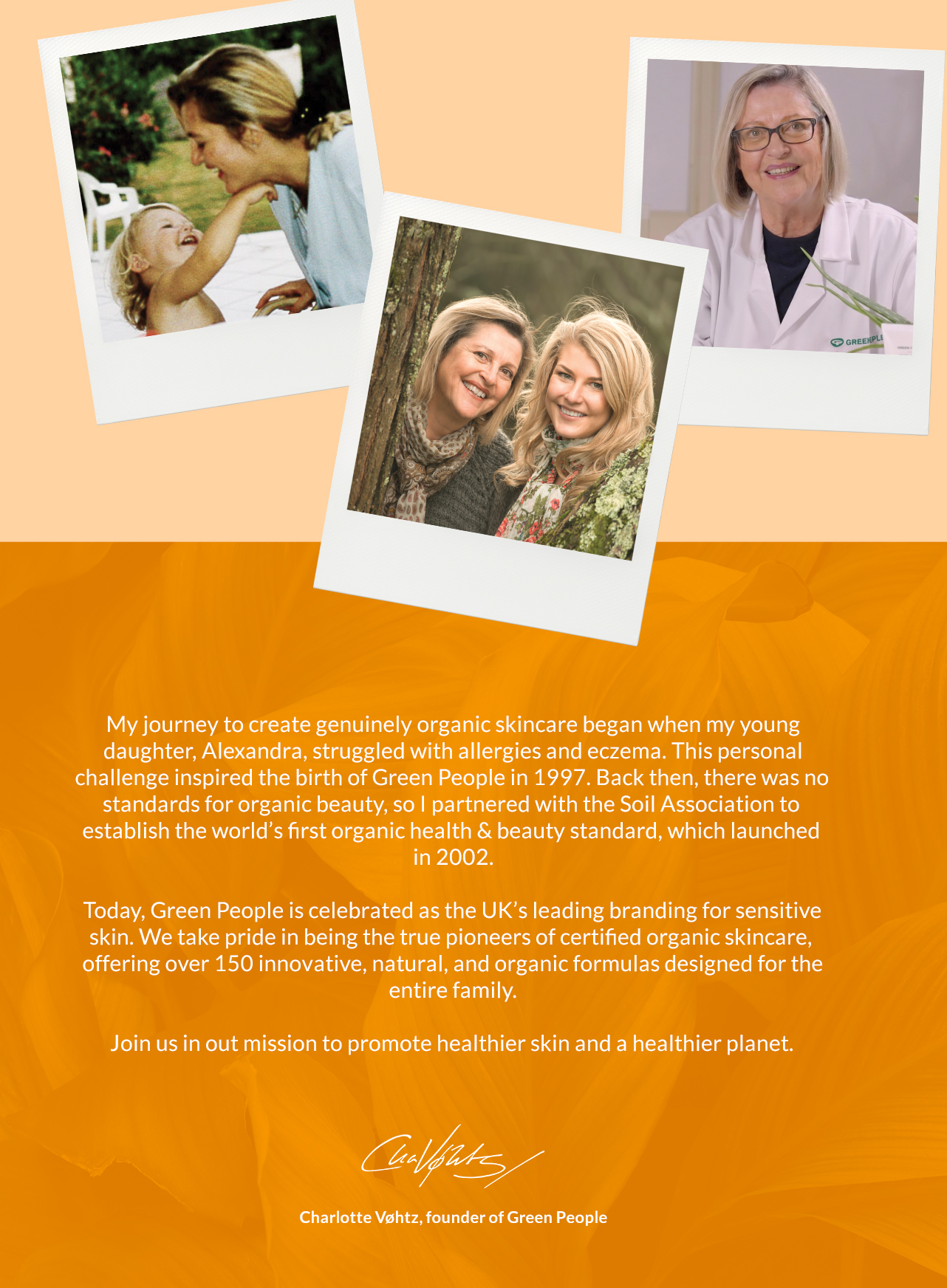 Our story — Charlotte Vøhtz, founder of Green People